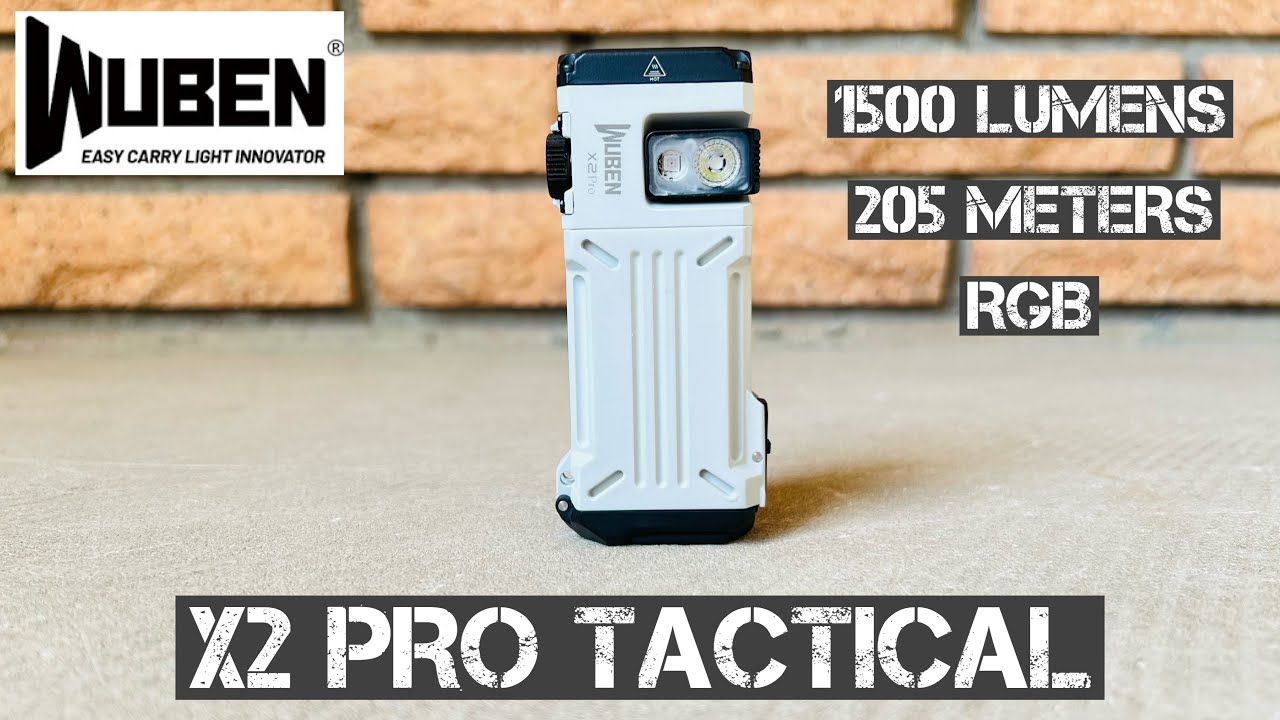Wuben X2 Pro EDC Tactical Flashlight (1500 Lumens, 205 Meters Throw, & RGB)