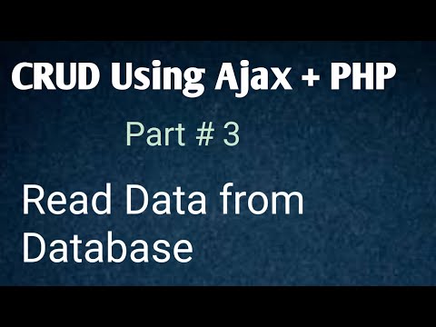 Read Data From Database in Ajax and  PHP with MySQLi  Part # 3