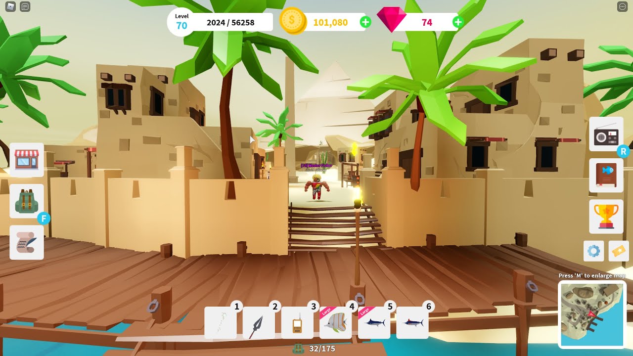 Visiting the Pharaohs Dunes in Fishing Simulator! YouTube