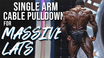 Single-Arm Pulldowns - exercise demo and cues - how to do for big lats big back hypertrophy coach