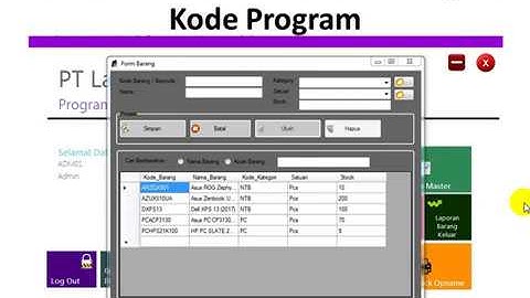 Tutorial VB.net Lengkap : Bab 2.7 Form Barang