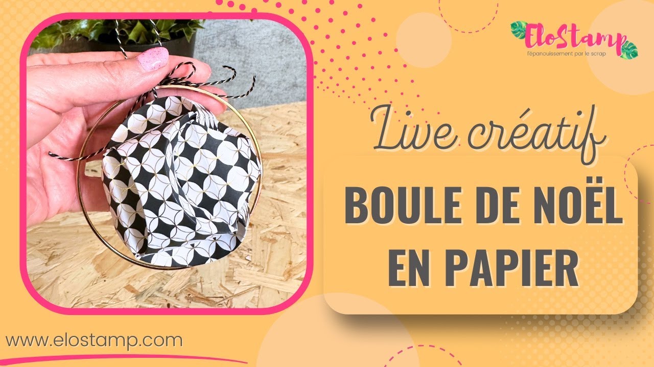 🔴 Boule de Noël en papier pour une déco DIY