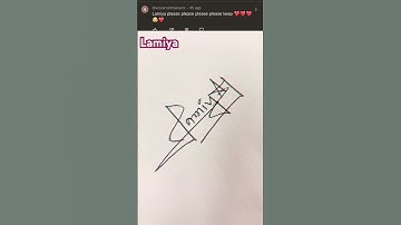 "Lamiya" Name Signature. #signaturedesign #signature #calligraphy