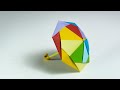 How to make paper umbrella. Umbrella paper craft.