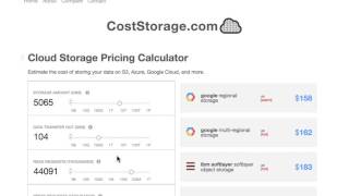 Coststorage.Com ☁ Cloud Storage Pricing Calculator