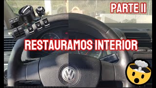 RESTAURANDO EL INTERIOR!!! GOLF V (PARTE 11)// Cómo restaurar volante dañado MUY BARATO