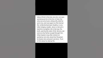 Jesus Christ: The Only Savior – No One Else Can Save You. Not Muhammad or Buddha can save you