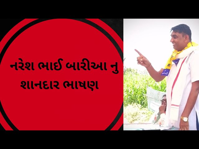 નરેશ ભાઈ બારીઆ નુશાનદાર ભાષણ / Naresh Baria class=