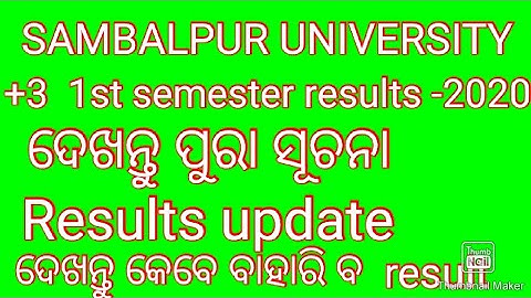sambalpur university +3 1st semester results