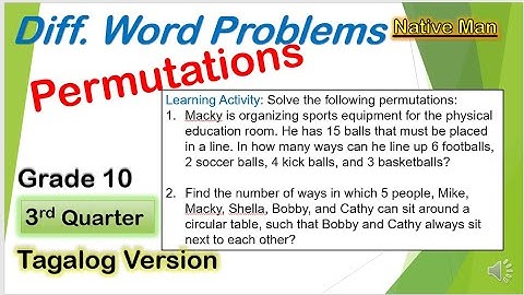 [Tagalog] Solve Word Problems: Permutations #PermutationOfObjects #Mathematics10 #ThirdQuarter