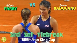 Emma Raducanu vs Diane Parry 3rd Set Tiebreak @ Billie Jean King Cup 2024 Qualifiers