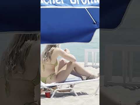 Anna marisax beautiful girl beach side #anna #bikini #miami