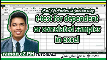 T-test for Dependent or Correlated Samples in Excel (Video Lesson)
