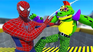 SpiderMan Uses Powers Against FNAF Animatronics  Bonelab Mods