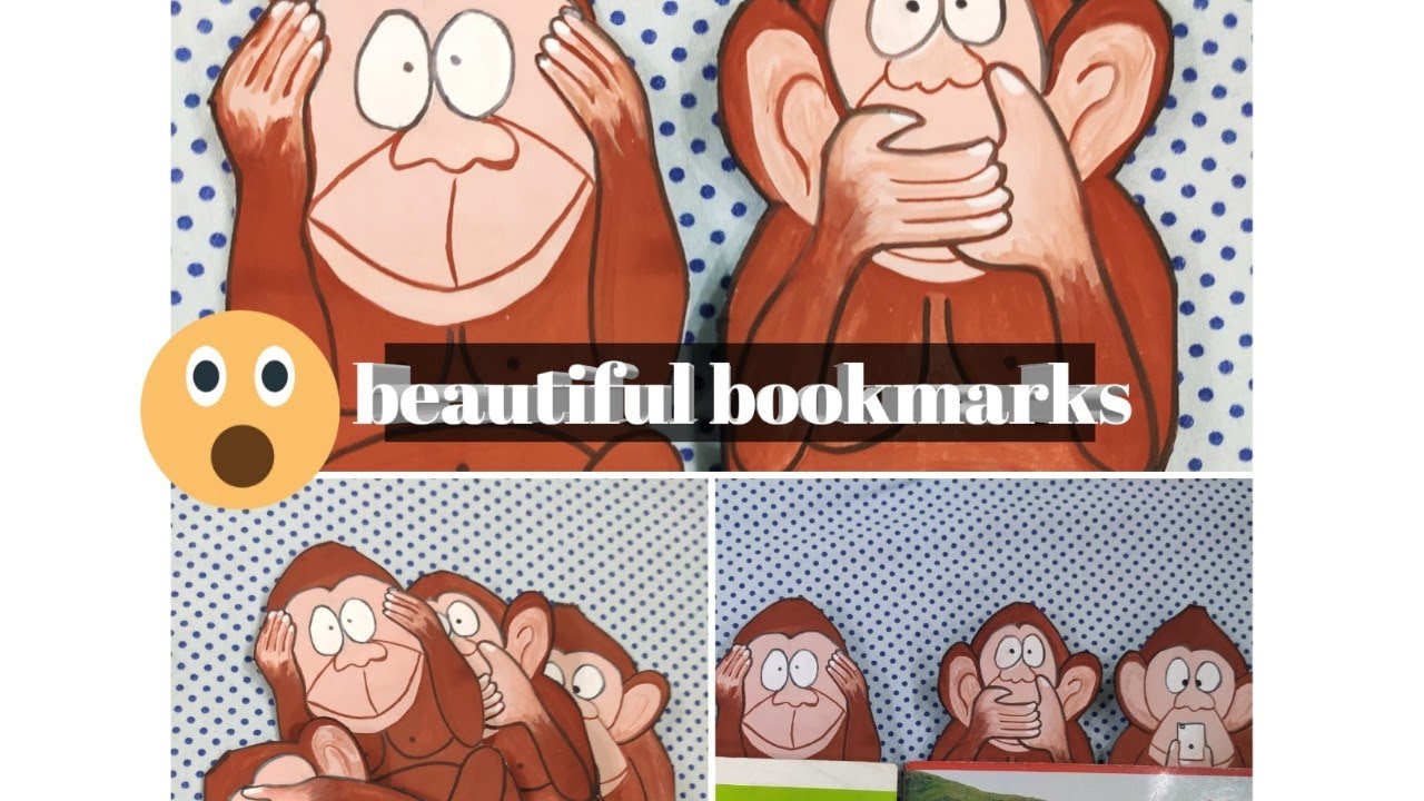 DIY paper money bookmarks / easy monkey bookmarks/ how to make monkey ...