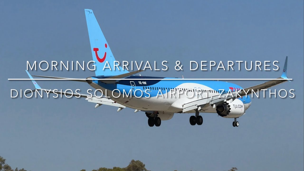 Morning arrivals and departures at Zakynthos Airport (Dionysios Solomos),Zakynthos, Greece 🇬🇷[4K]