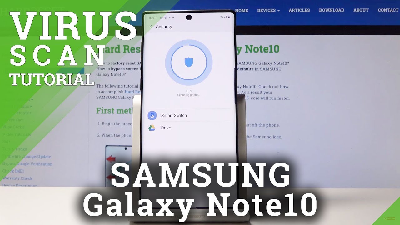 How to Perform Virus Scan in SAMSUNG Galaxy Note 10 Detect Malware