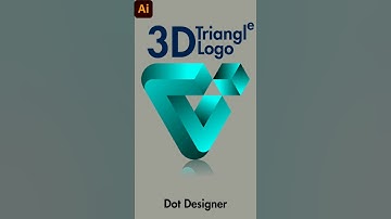 3D Triangle logo design tutorial for beginner- illustrator tutorial #3dlogo #logodesign #illustrator