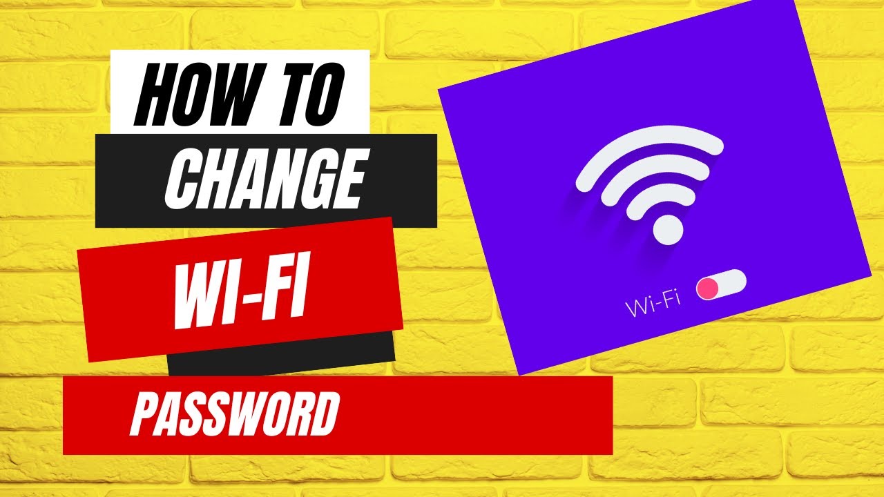 How to change WiFi Password - YouTube