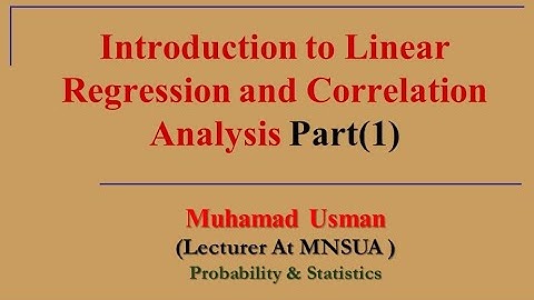 Lecture 14 on Simple Linear Regression | Correlation Analysis | Coefficient of Determination |Part 1