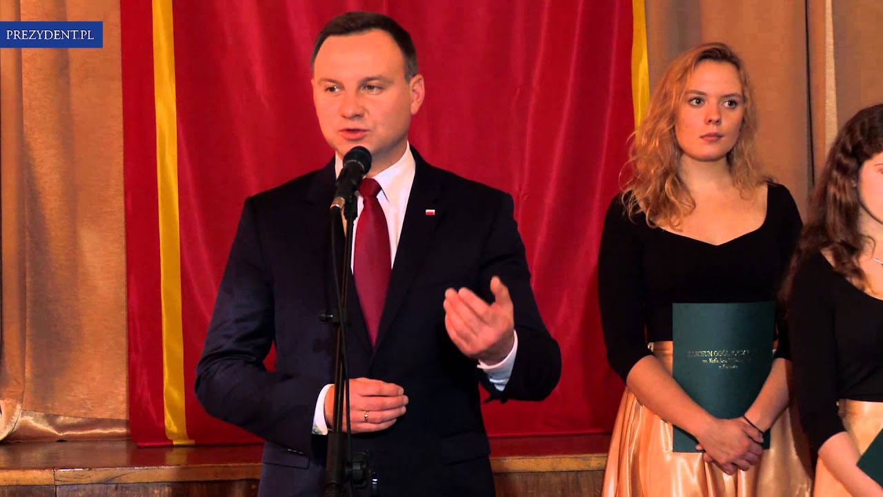 Wystąpienie Prezydenta RP w II LO im. Króla Jana III Sobieskiego w Krakowie