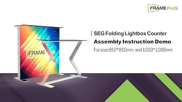 Frame Plus Innovative Folding SEG Light box Banner Pop Up Illuminated Display counter