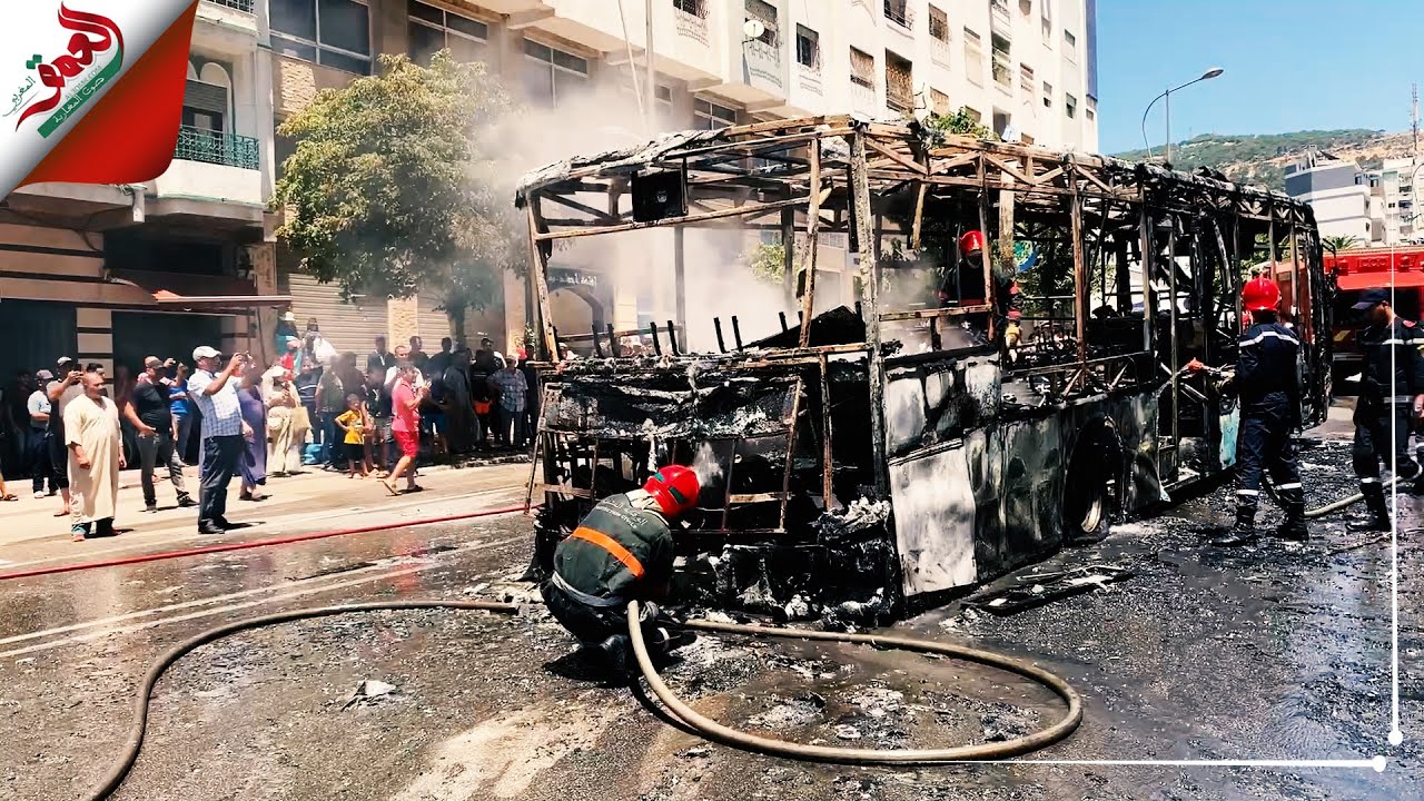 النيران تلتهم حافلة للنقل الحضري بتطوان ونجاة ركابها