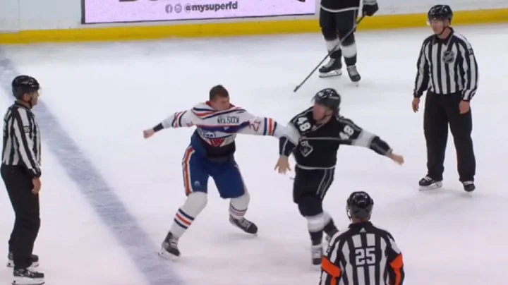 Brendan Lemieux And Klim Kostin Drop The Gloves