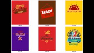 Download Free CDR File   Retro TShirt Design   Beach TShirt Design Part 1