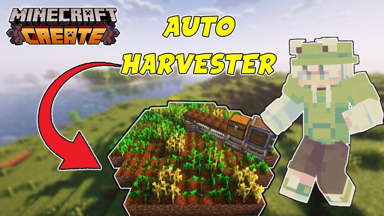 Making An Automatic Harvester In Minecraft Create! - YouTube