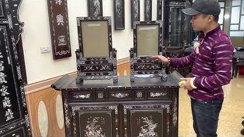 tranh cửu huyền thất tổ, ghế nghi thờ cẩn ốc, khung ảnh thờ khảm ốc