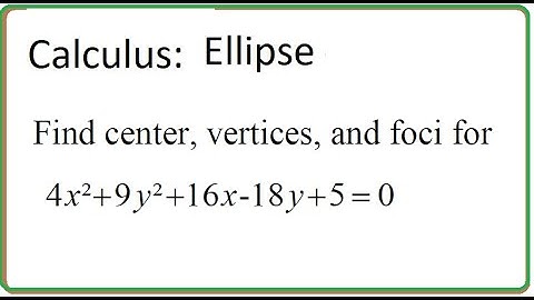 Calculus (video 341): Ellipse, conic sections (part 3)
