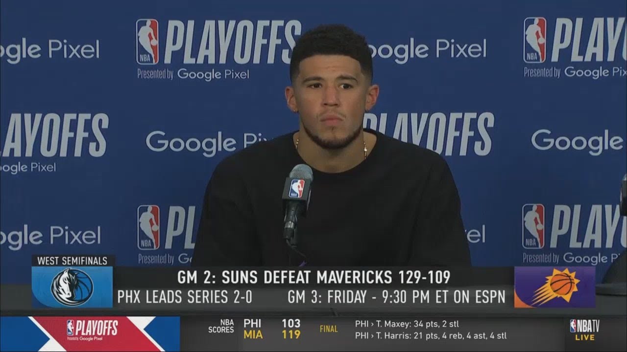 Devin Booker Postgame Interview Phoenix Suns dominate Dallas