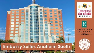 Embassy Suites Anaheim South / Disneyland Good Neighbor Hotel / Room tour and review / Free beer
