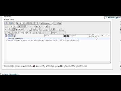 Using JCE Editor to Find and Replace in HTML