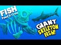GIANT SKELETON FISH TAKES DOWN THE MEGALODON!? |  Feed And Grow Fish Gameplay