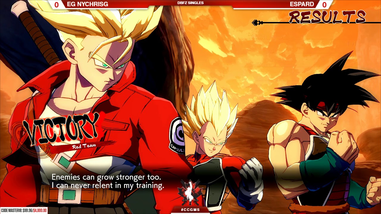 Dragon Ball FighterZ @ Canada Cup Gaming Master Series 2018 - NYChrisG vs Espard