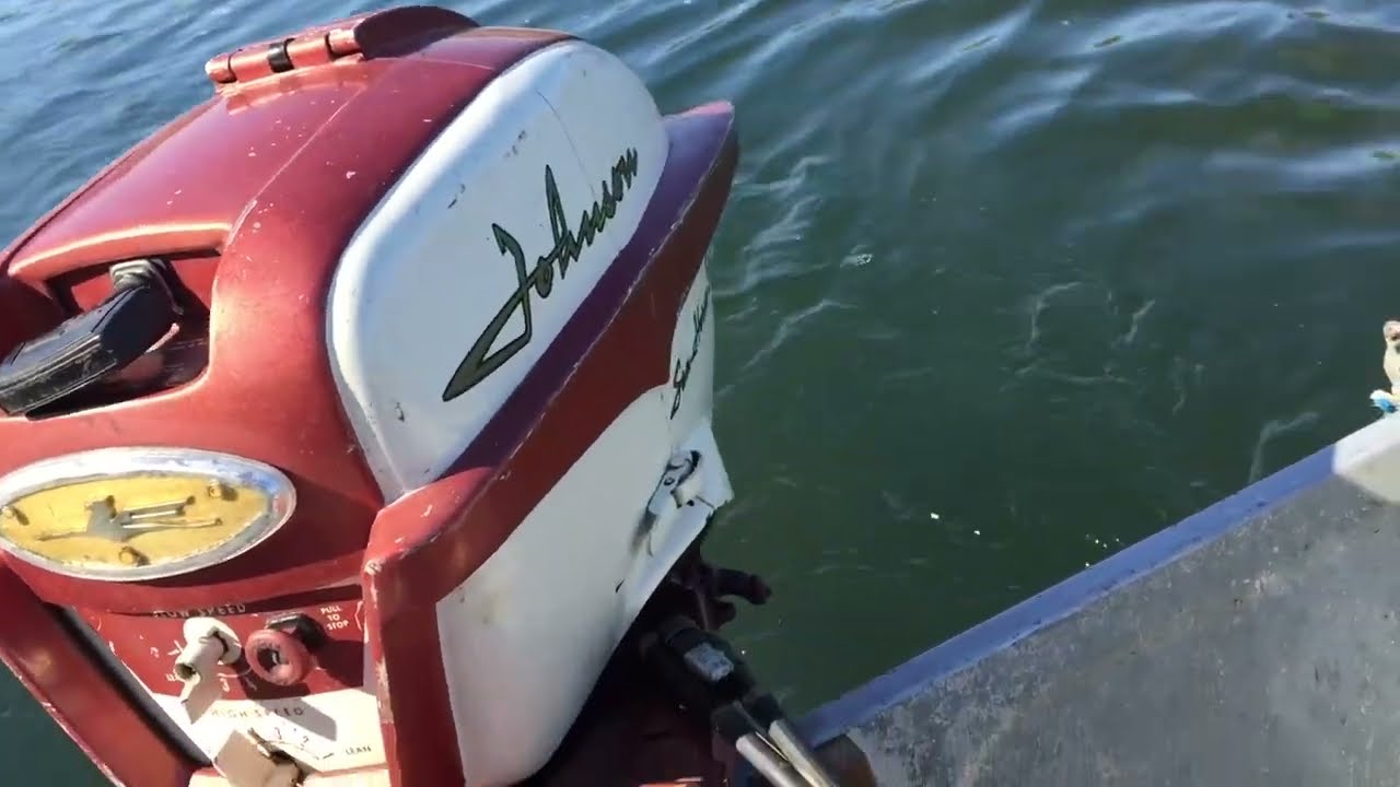 1958 Johnson Sea Horse CD-15 5.5hp antique outboard gunk-holing AOMCI