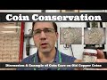 How to Clean Coins  / Restoration / Conservation - Using Coin Care on Large Cent Coin