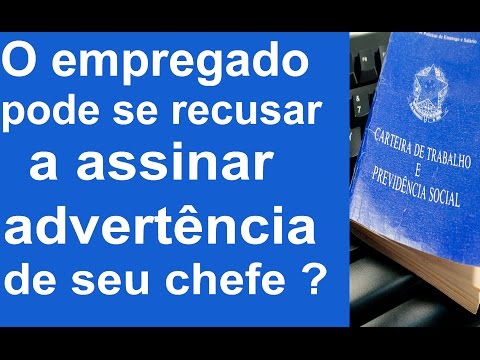 Vídeo: O Que Fazer Se Um Funcionário Se Recusar A Assinar Um Contrato De Trabalho