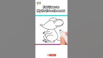Rat 🐀|Draw Picture of Mouse for KIDS|How to Draw Rat Drawing Colouring|KIDS CHANNEL- Mouse #shorts