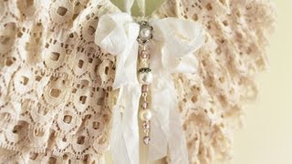 Shabby Vintage Lace Angel Wings and Mini Tussie Mussies