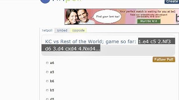 Chess World.net presents: Kingscrusher vs the Rest of the World voting game (Chessworld.net)