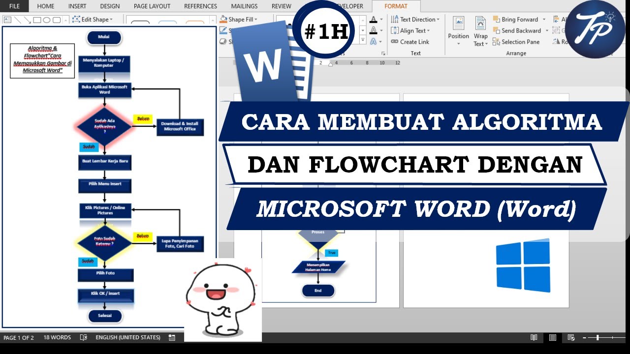 Tutorial Flowchart : Cara Membuat Algoritma dan Flowchart di Ms Word