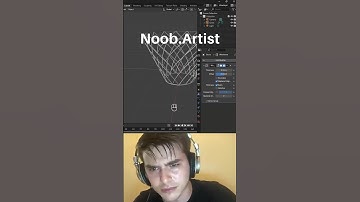 Noob vs Pro artist: creating basketball net #blendertutorial #blender #blendercommunity #blender3d