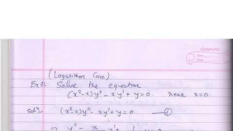 Frobenius Method Part2
