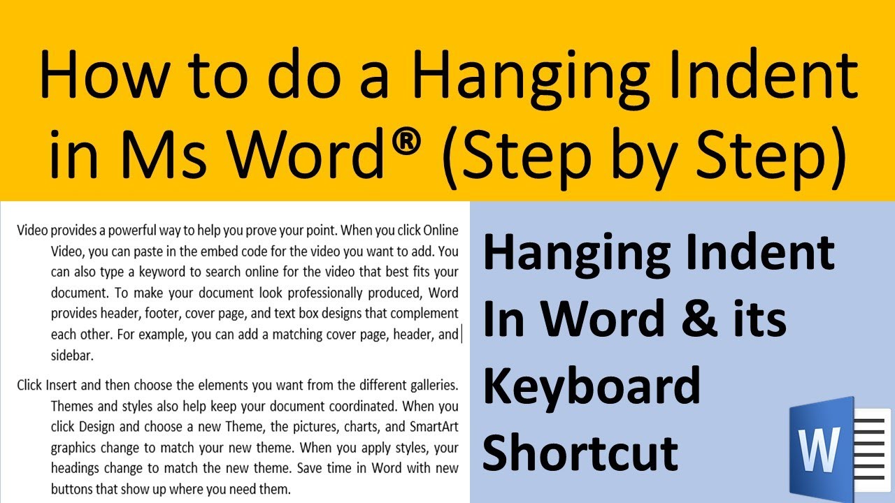 how to do a hanging indent on word 2016 pc