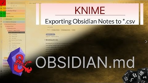 Obsidian - Exporting Notes to *.csv using KNIME