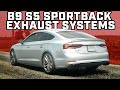 Audi b9 s5 sportback valved exhaust systems sounds  ecs tuning