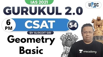 UPSC CSE PRELIMS 2021 | Gurukul 2.0 | CSAT by Surojit Sir | Geometry Basic
